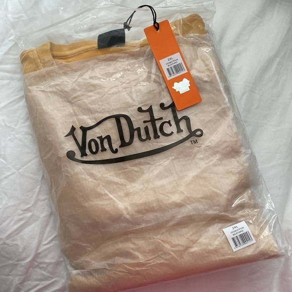 NWT Von Dutch 2xL mustard yellow crewneck - Picture 7 of 10